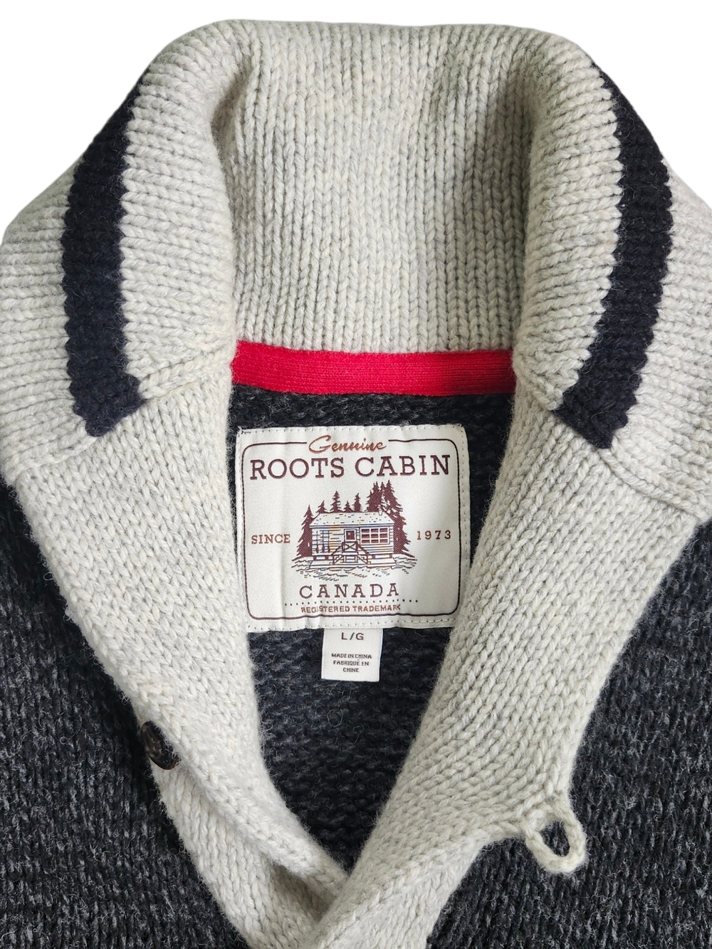 Roots Cabin Wool Blend Shawl Collar Cardigan - Picture 3 of 9